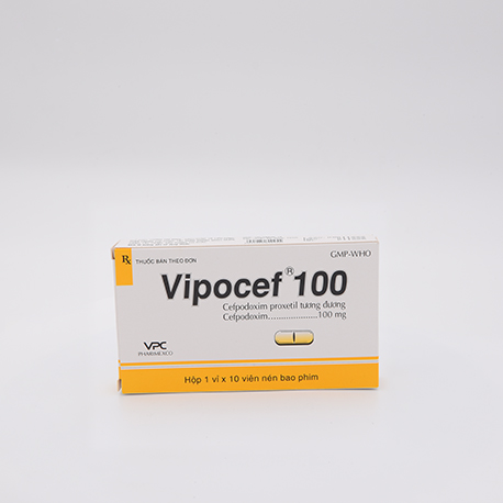 VIPOCEF 100 Hộp 1 vỉ x 10 viên