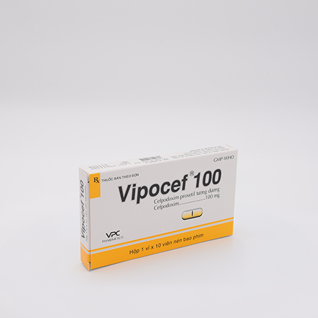 VIPOCEF 100 Hộp 1 vỉ x 10 viên