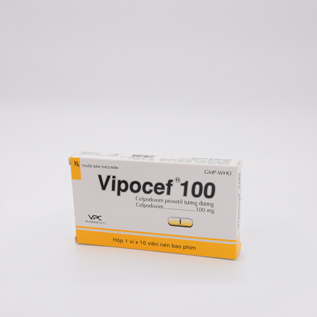 VIPOCEF 100 Hộp 1 vỉ x 10 viên