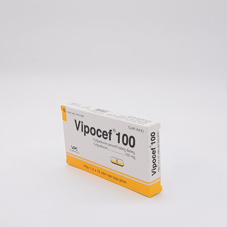 VIPOCEF 100 Hộp 1 vỉ x 10 viên
