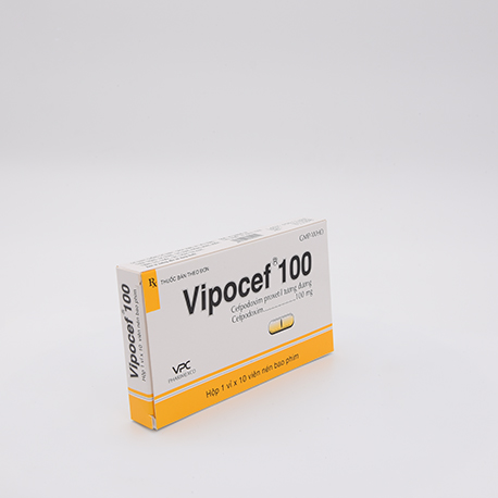 VIPOCEF 100 Hộp 1 vỉ x 10 viên