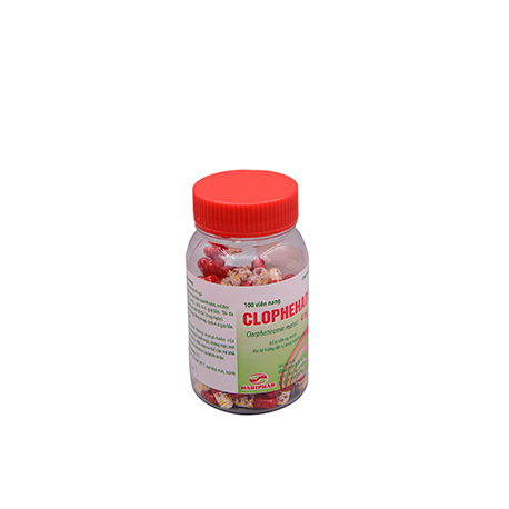 Clophehadi 4mg Clorpheniramin maleat 4mg Lọ 100 viên