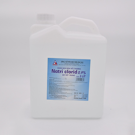 Dung dịch rửa vết thương NATRI CLORID 0,9% Can 5 lít VINPHACO