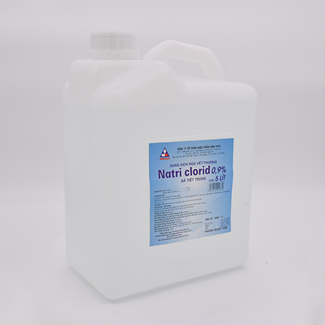 Dung dịch rửa vết thương NATRI CLORID 0,9% Can 5 lít VINPHACO