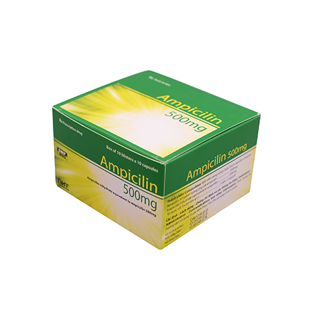 Ampicilin 500mg H/10vỉ x10viên Hataphar