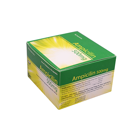 Ampicilin 500mg H/10vỉ x10viên Hataphar
