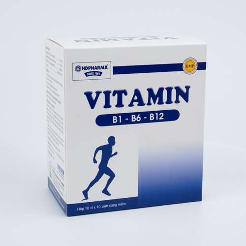 Vitamin B1, B6, B12 viên nang mềm Hộp 10 vỉ x 10 viên HDPHARMA