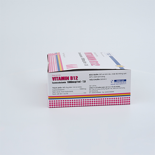Vitamin B12 Hộp 100 ống x 1ml HDPHARMA