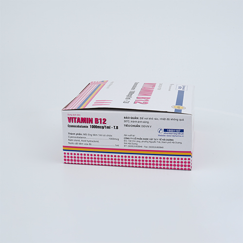 Vitamin B12 Hộp 100 ống x 1ml HDPHARMA