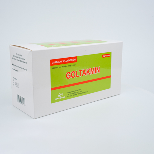 Goltakmin hộp 50 Vỉ x 10 viên nang cứng