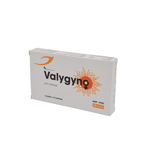 Valygyno Hộp  
1 vỉ x 10 viên nang mềm Me di sun