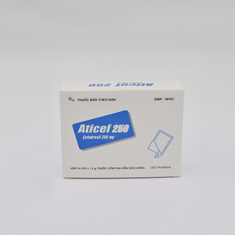 Aticef 250 Hộp 24 gói x 1,5g DHG