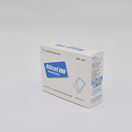Aticef 250 Hộp 24 gói x 1,5g DHG