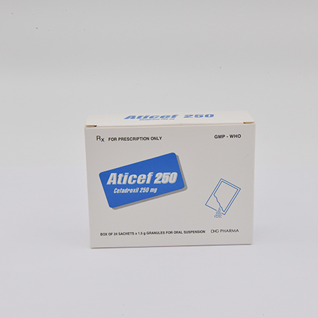Aticef 250 Hộp 24 gói x 1,5g DHG