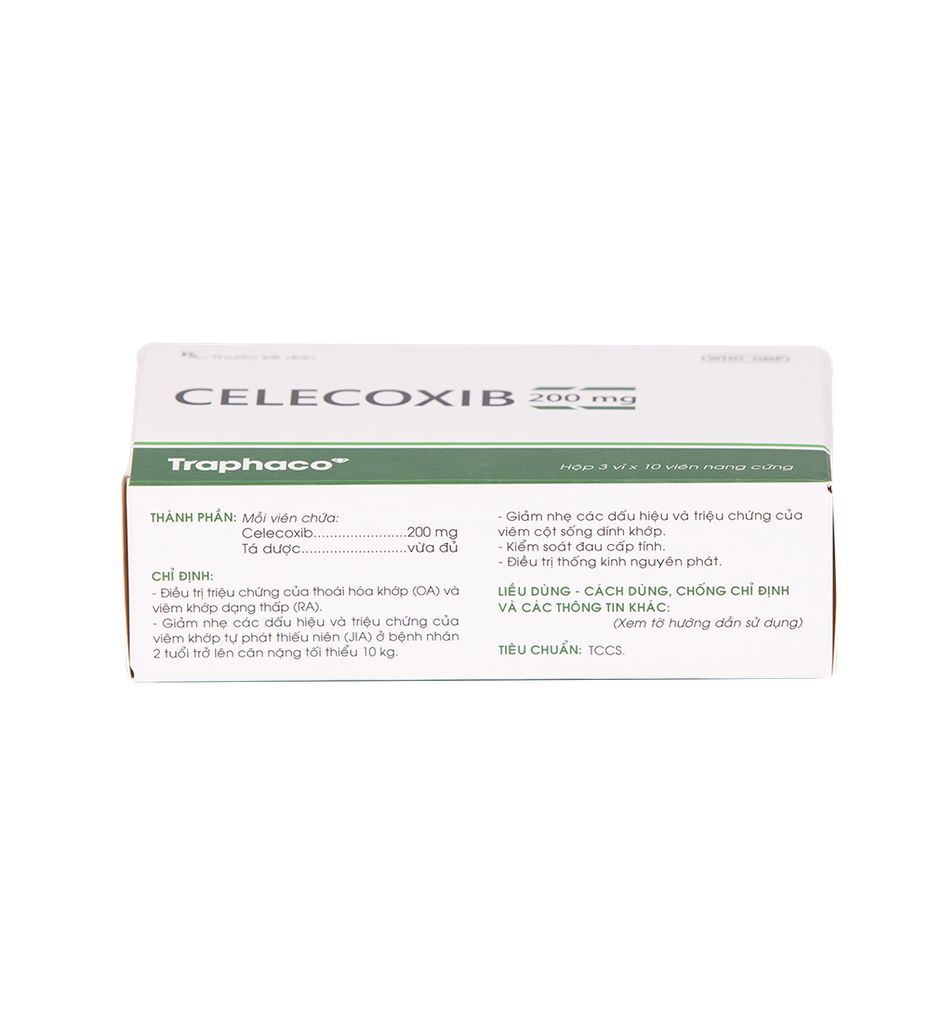 Celecoxib 200mg Hộp 3 vỉ x 10 viên Traphaco