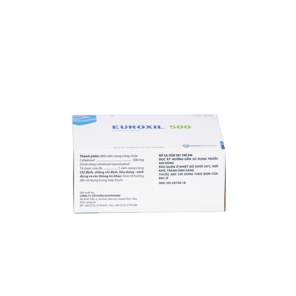 Euroxil 500 Hộp 10 vỉ x 12 viên Euvipharm