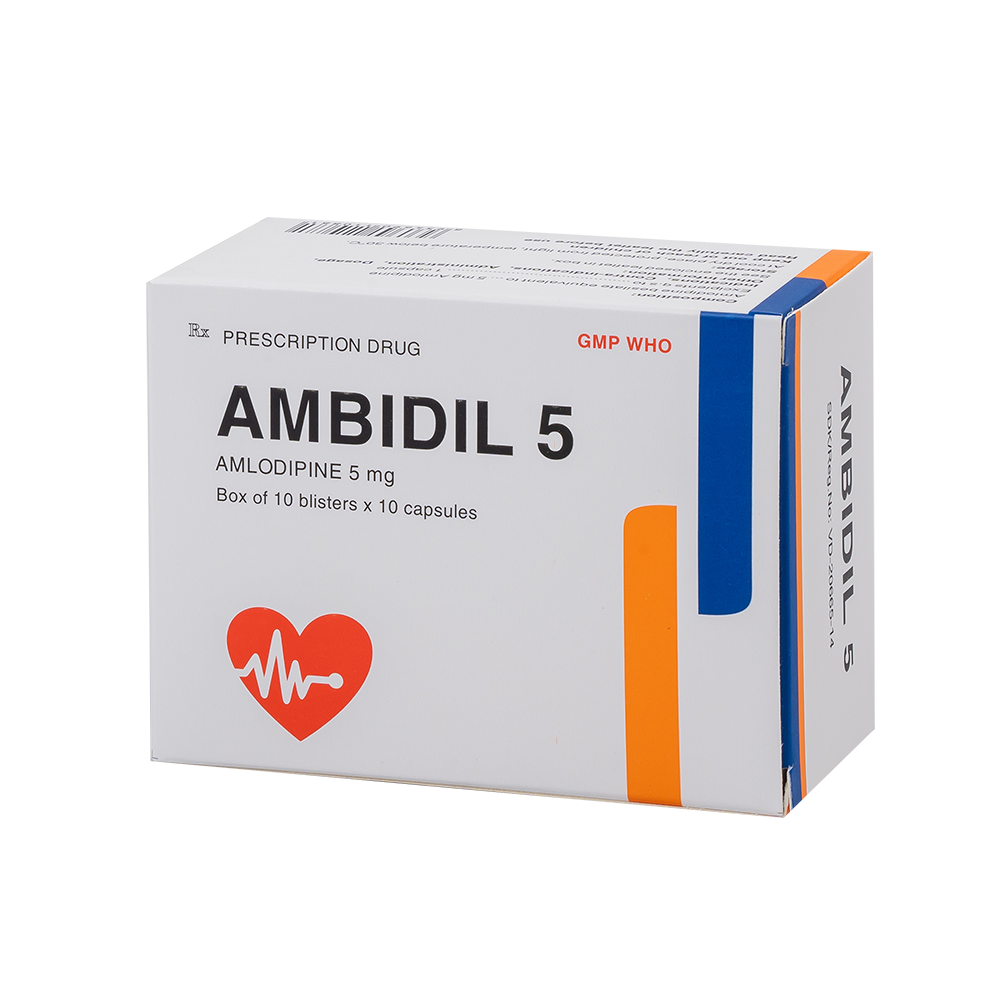 Ambidil 5 H/100 Hộp 10 Vỉ x 10 Viên Bidiphar