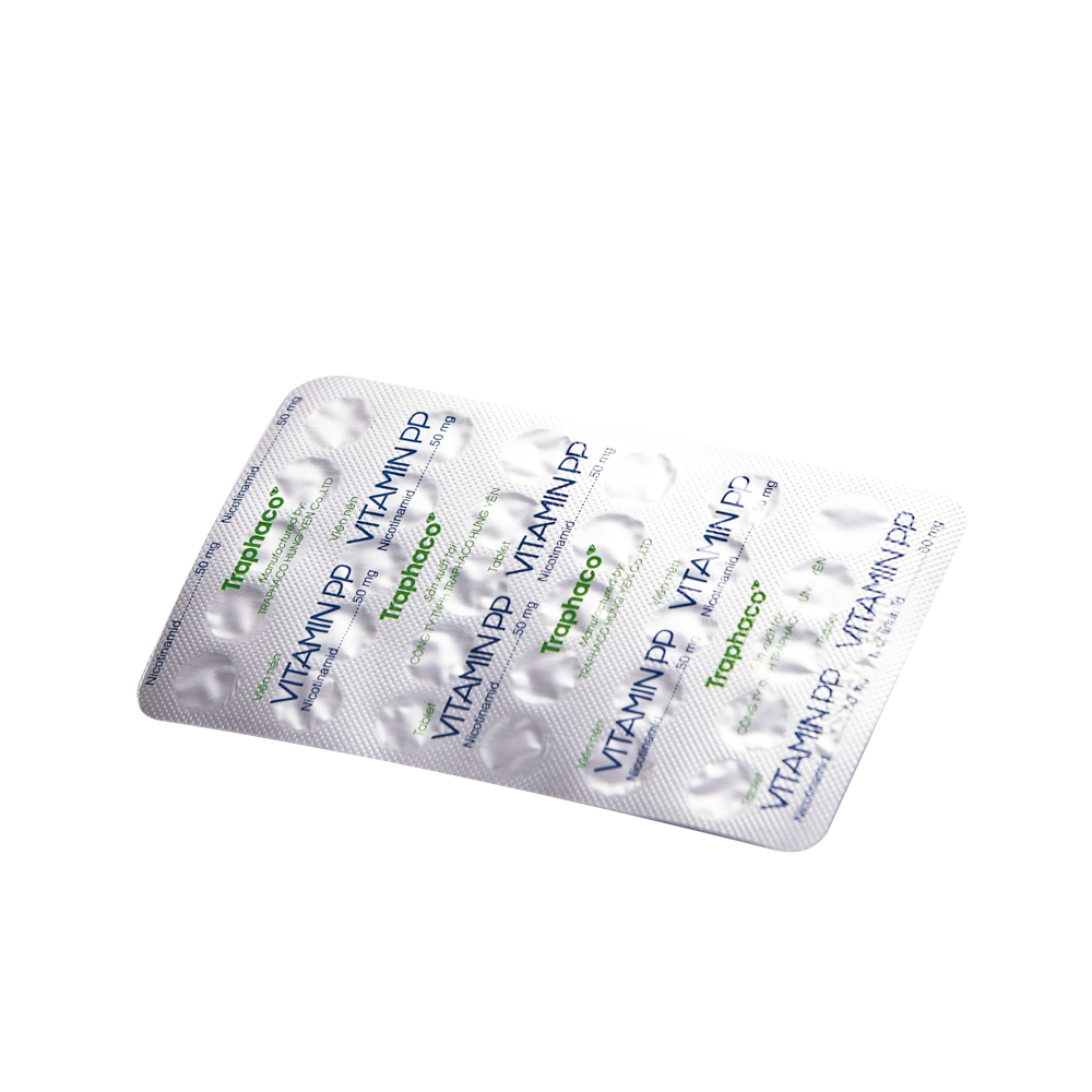 Vitamin PP 50mg Hộp 6 vỉ x 30 viên nén Traphaco