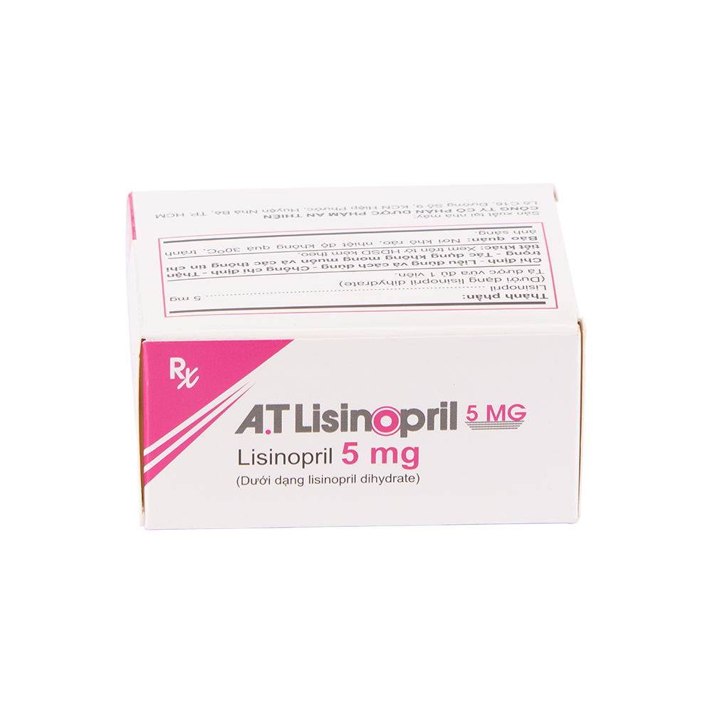 A.T LISINOPRIL 5 mg Hộp 10 vỉ x 10 viên An Thiên