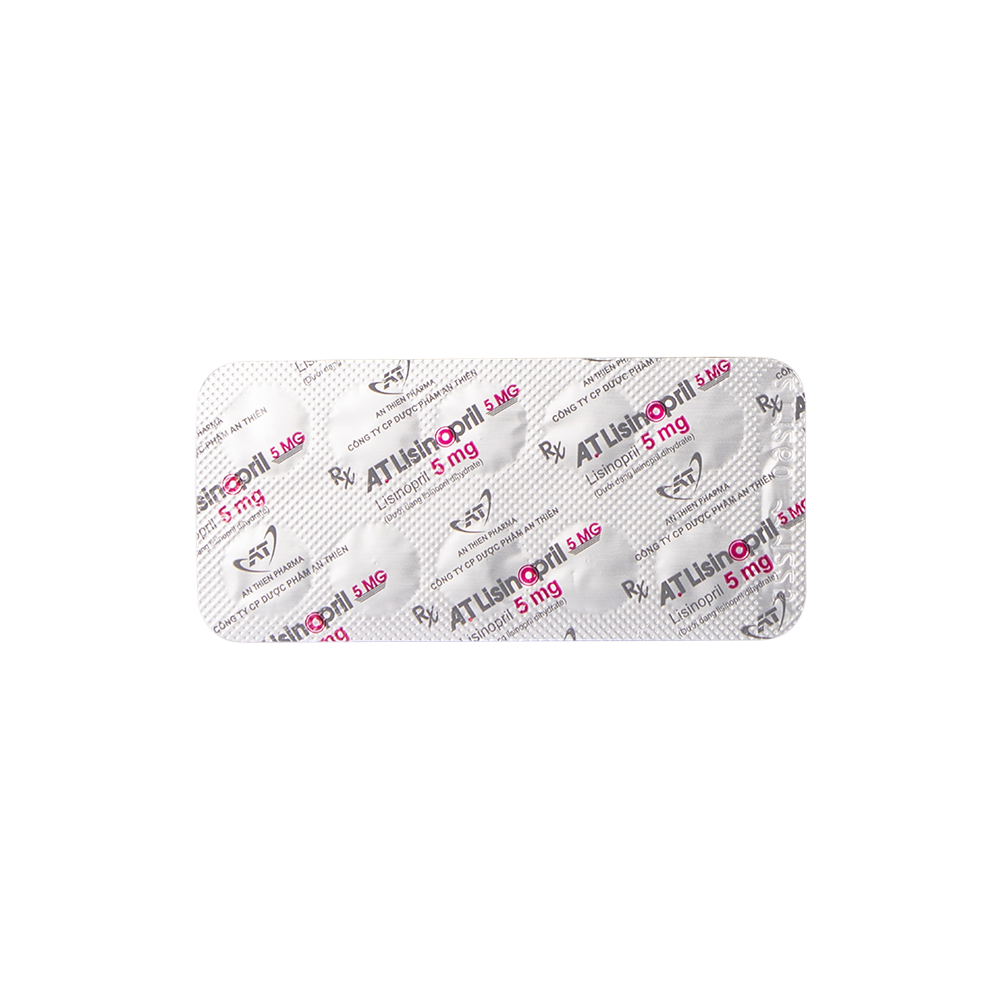 A.T LISINOPRIL 5 mg Hộp 10 vỉ x 10 viên An Thiên
