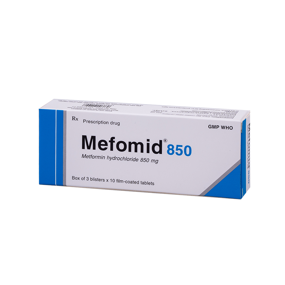 Mefomid 850 H/30 Hộp 3 Vỉ x 10 Viên Bidiphar