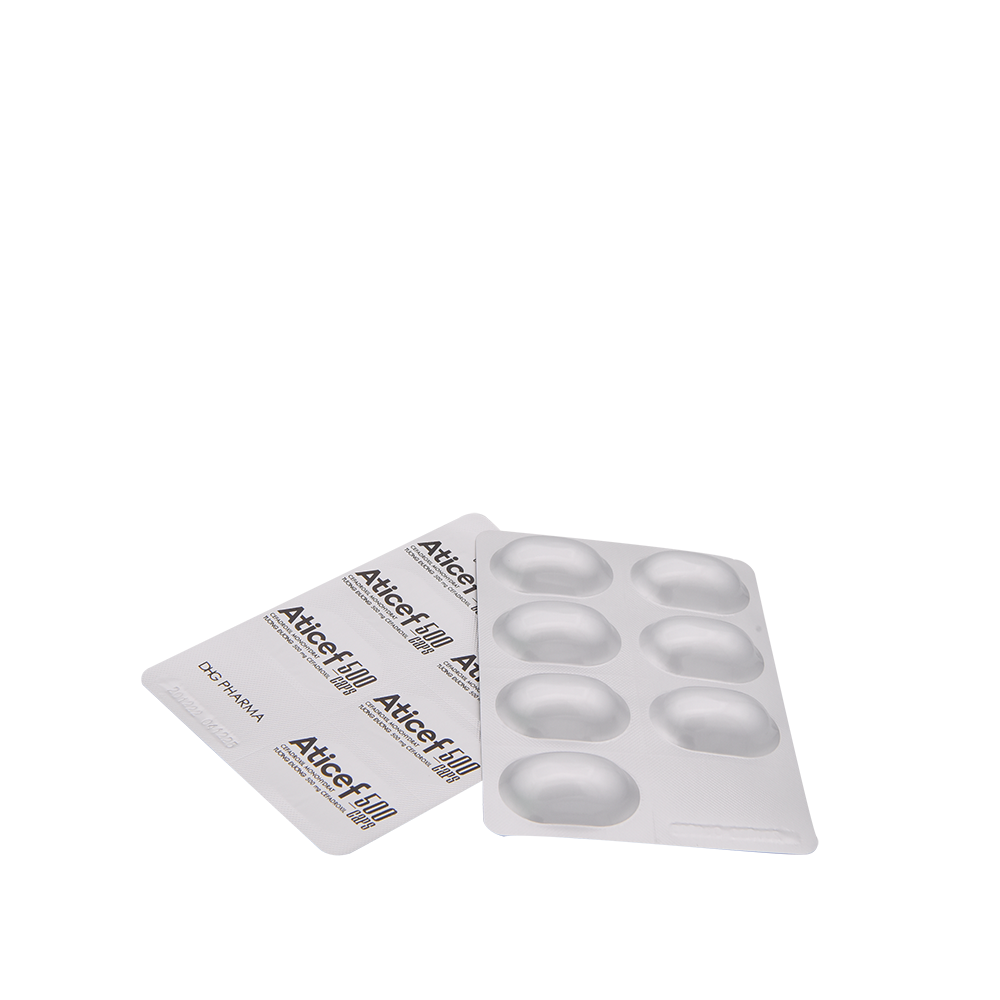 Aticef 500 CAPS (Xanh dương đậm-Xanh dương nhạt) Hộp 2 vỉ x 7 viên DHG