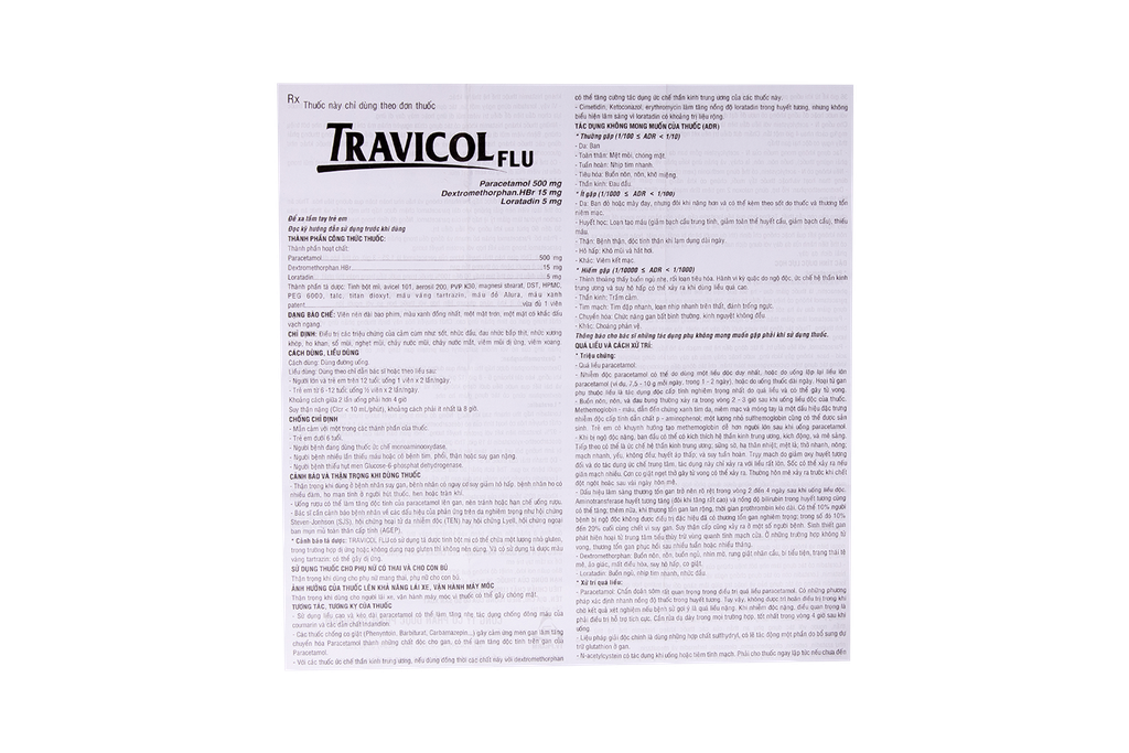 Travicol Flu C/100 Chai 100 viên TVPharma