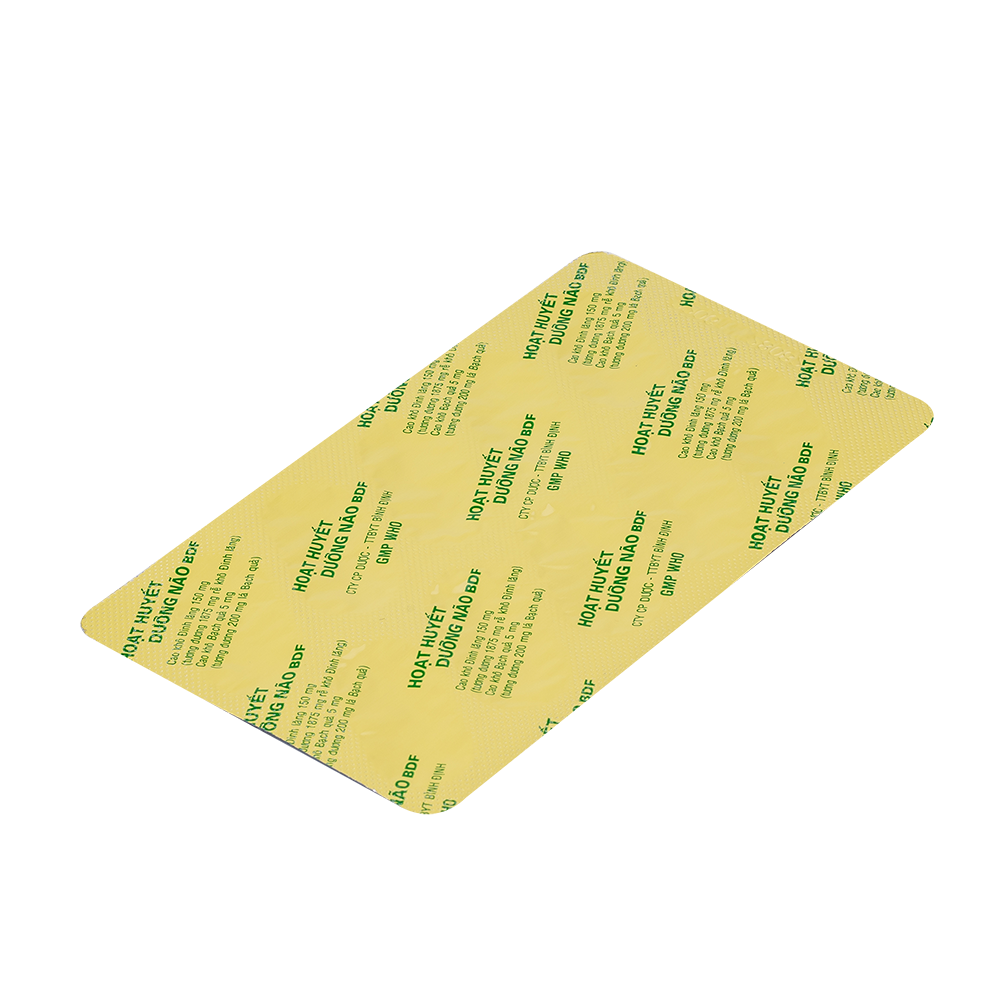 Hoạt huyết dưỡng não BDF H/60. Hộp 6 Vỉ x 10 Viên Bidiphar
