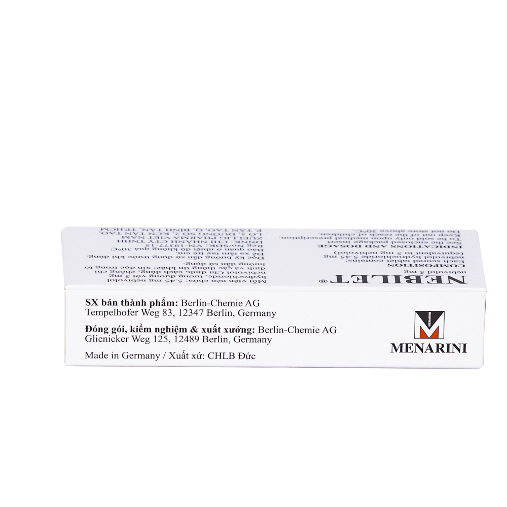 NEBILET TAB 5MG Hộp 1 vỉ x 14 viên Menarini