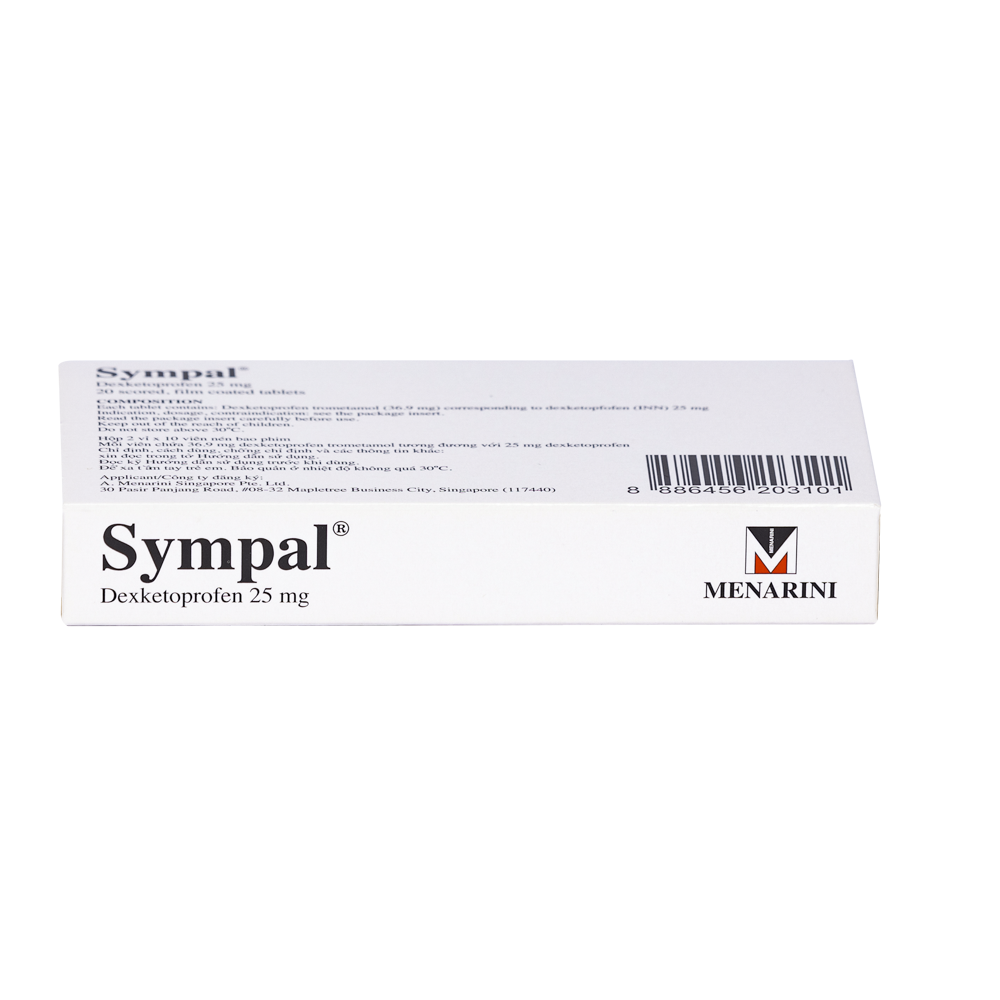 SYMPAL TABLET 25MG 2x10'S 20 Viên/ hộp Menarini