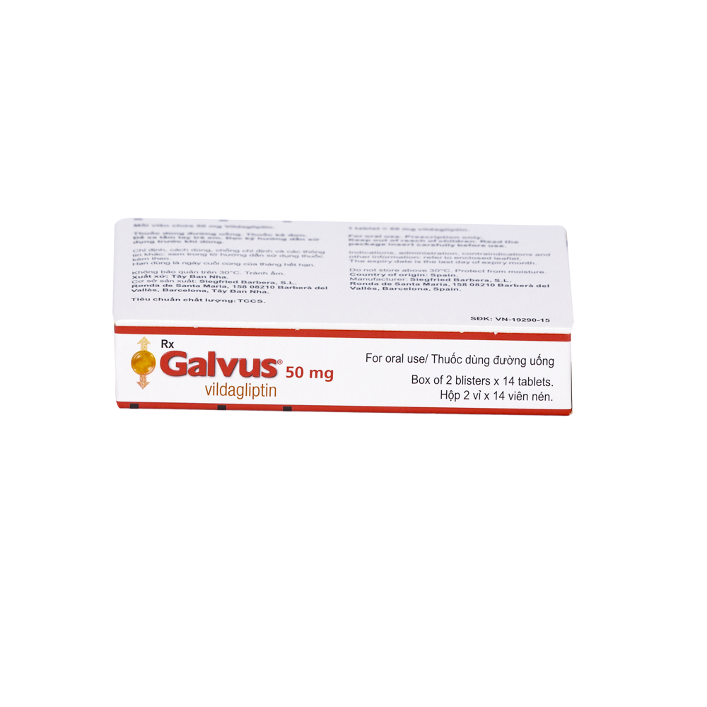 GALVUS 50MG Hộp 2 vỉ x 14 viên Novartis