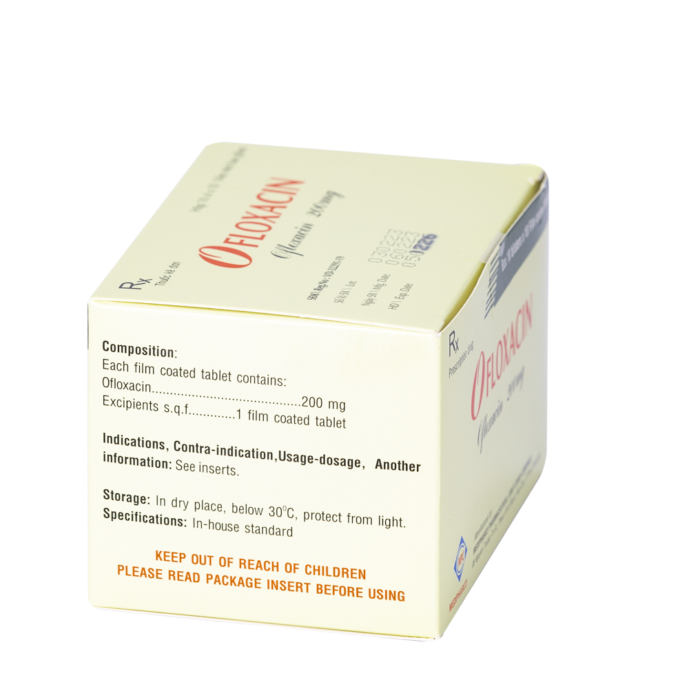 Ofloxacin 200mg Hộp x10vỉ x10 VNE