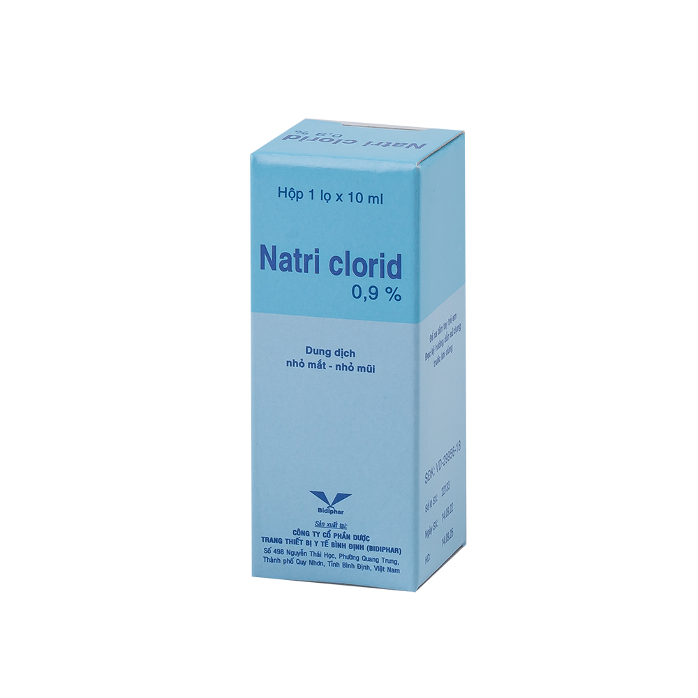 Natri clorid 0,9%-10ml Hộp 1 Lọ Bidiphar