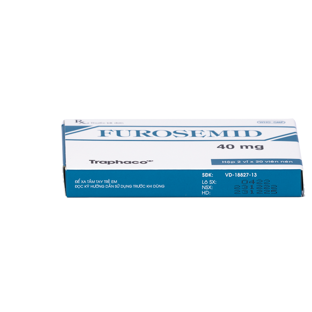 Furosemid 40mg Hộp 2 vỉ x 20 viên Traphaco