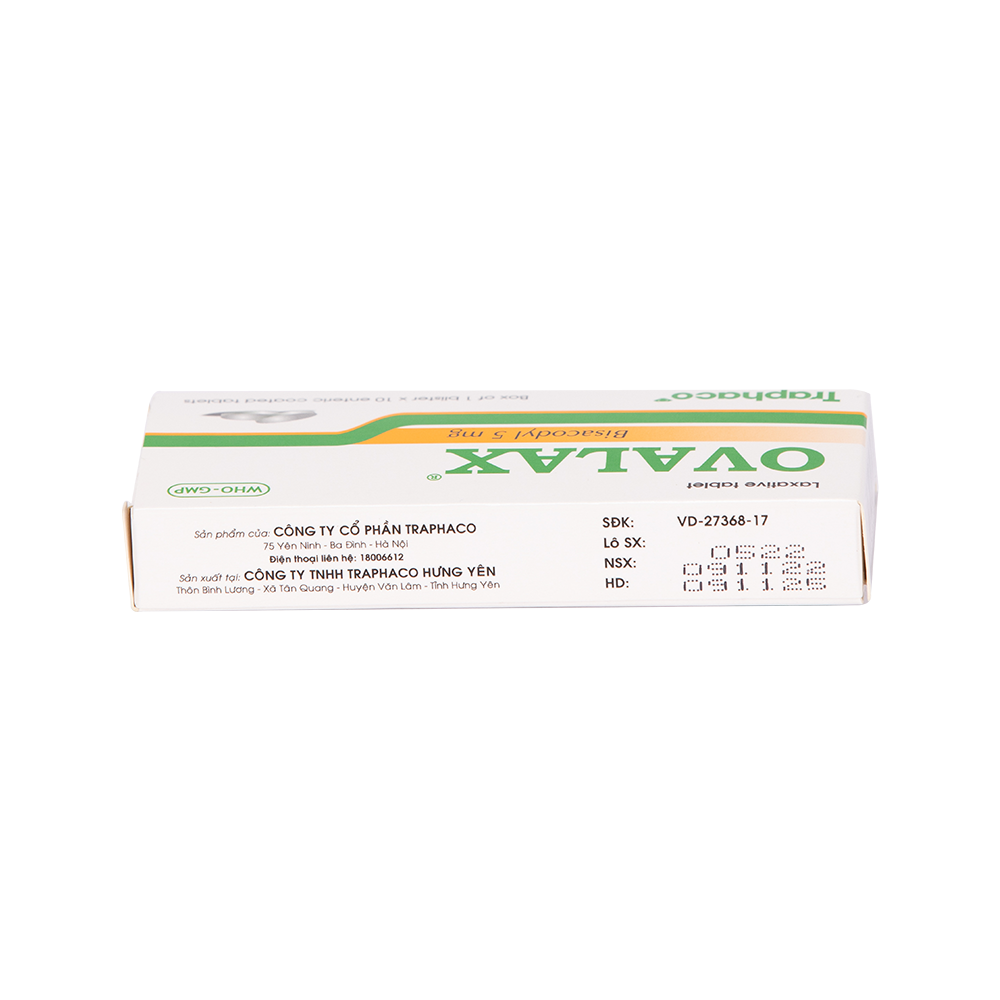 Ovalax Hộp 1 vỉ x 10 viên Traphaco