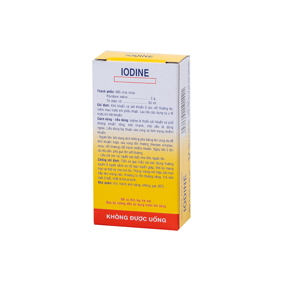 Iodine 30ml H/1 Hộp 1 Lọ Bidiphar