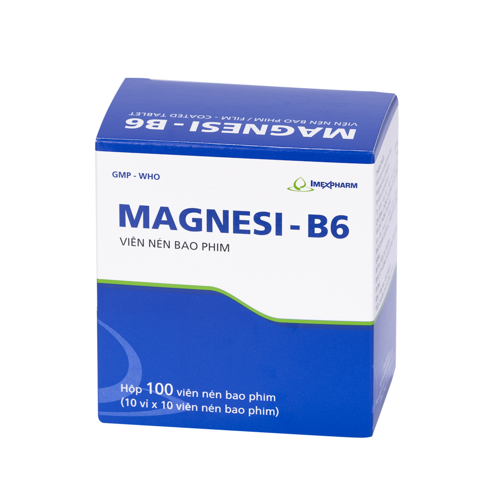 Magnesi-B6 Hộp 10 vỉ x 10 viên Imexpharm