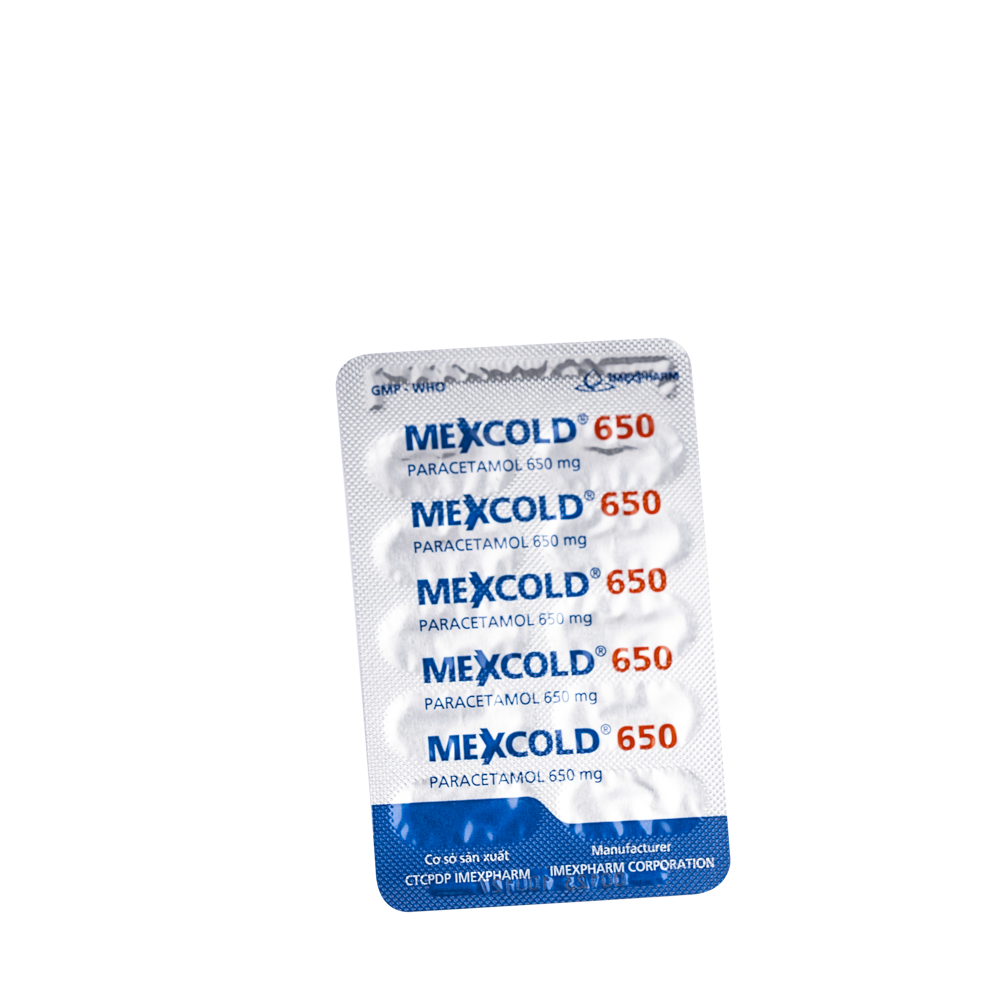 Mexcold 650 Hộp 10 vỉ x 10 viên Imexpharm