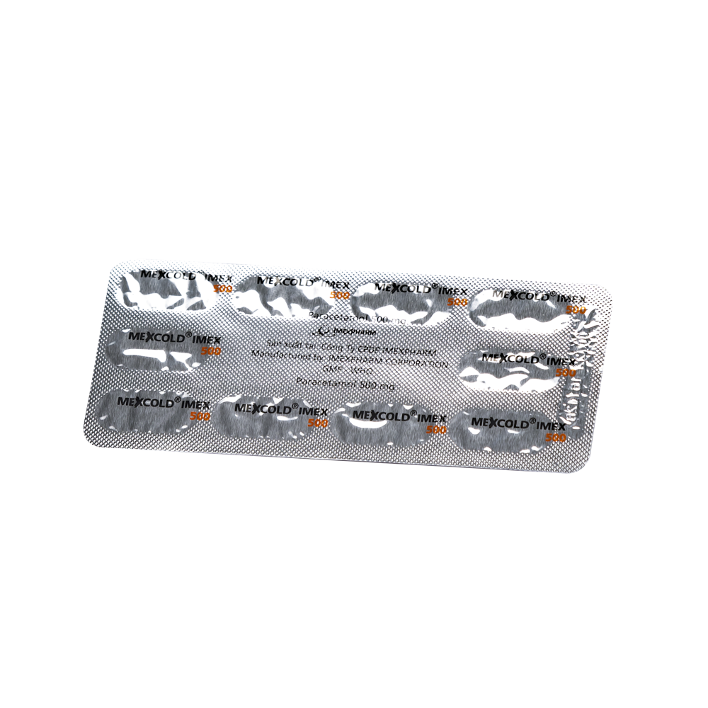 Mexcold IMEX 500 Hộp 10 vỉ x 10 viên Imexpharm
