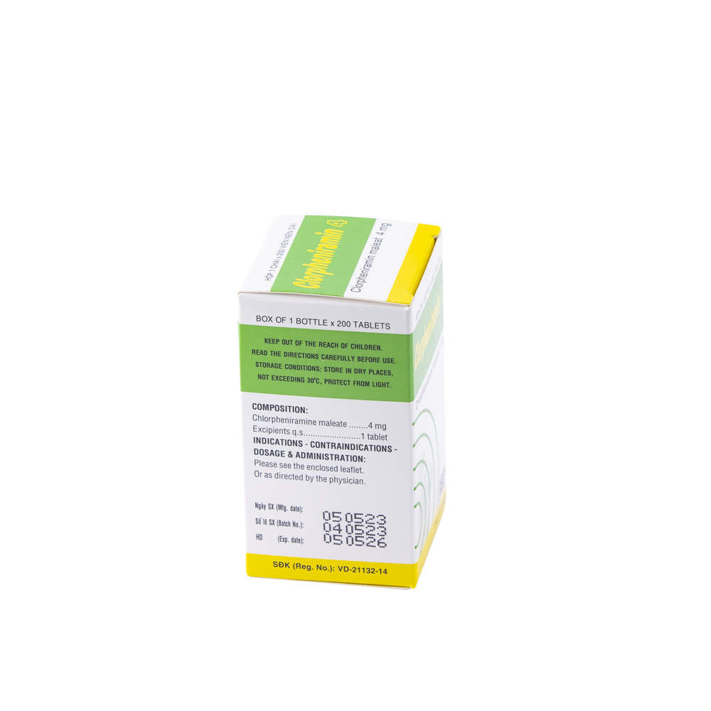 Clorpheniramin 4 ch/200 h/1 t/56000
