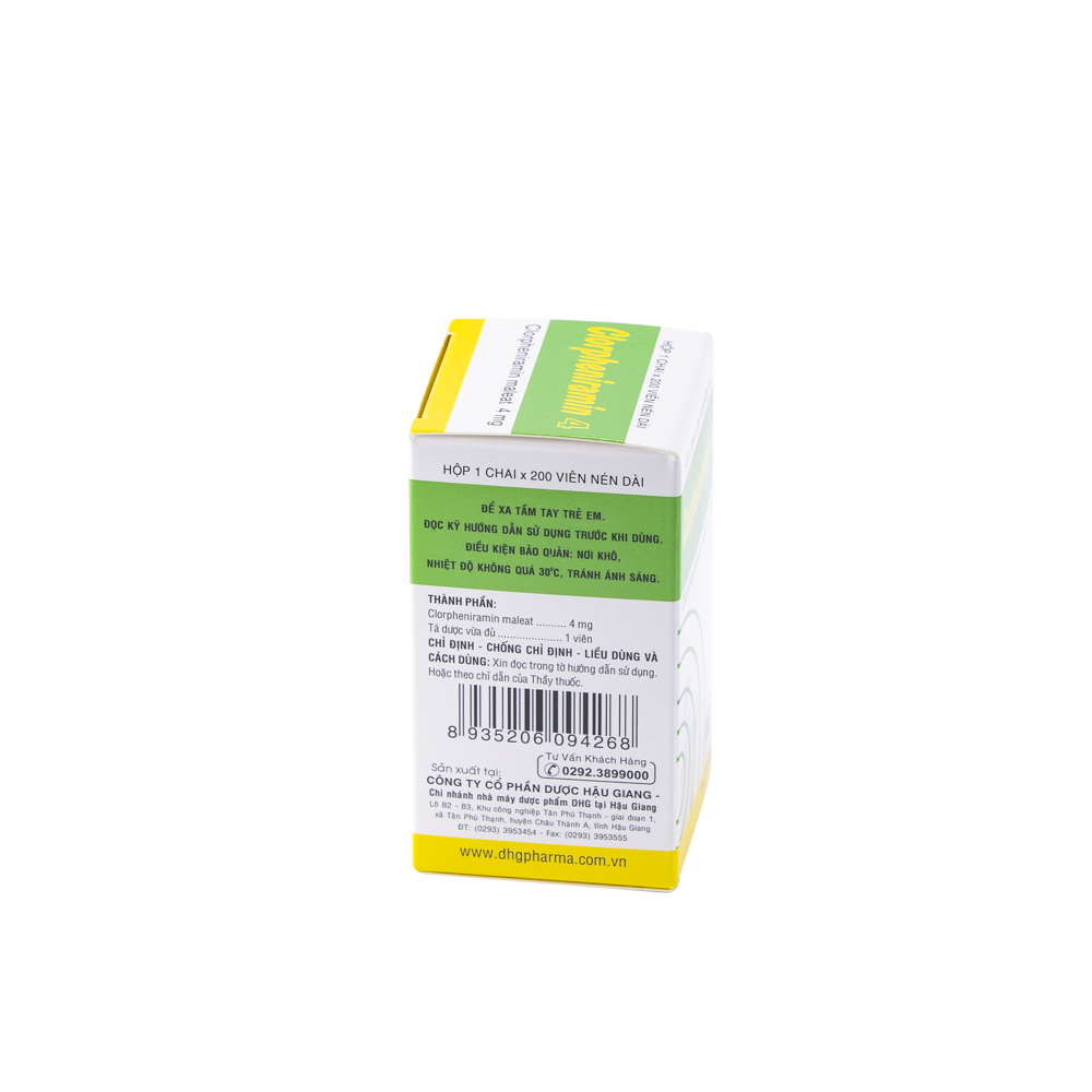 Clorpheniramin 4 ch/200 h/1 t/56000