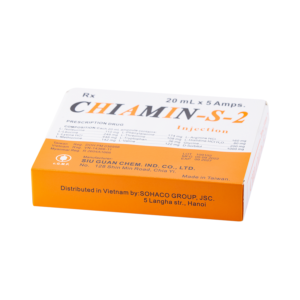 Chiamin -S 20ml Hộp 5 ống 20ml Siu Guan | CEVPharma GHCH Kim cương ...