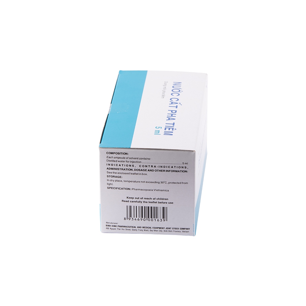 Nước cất pha tiêm 5ml H/50