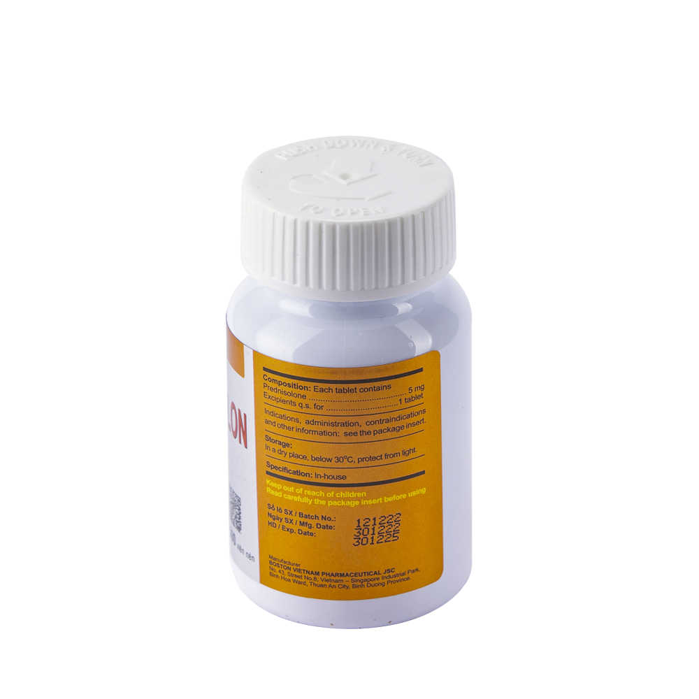 PREDNISOLON BOSTON chai 500 viên nén