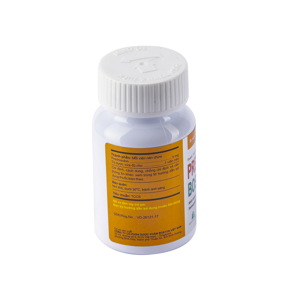 PREDNISOLON BOSTON chai 500 viên nén