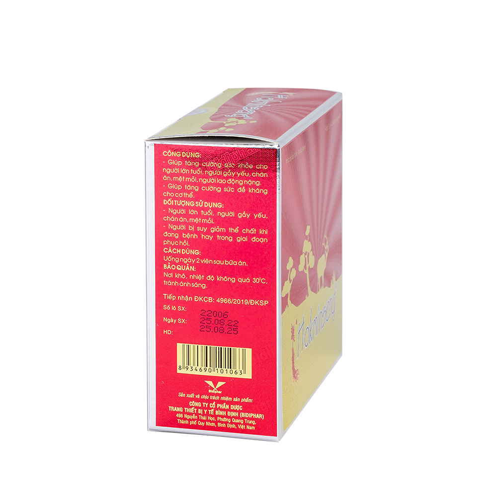 Hokminseng TPBVSK - H/60 Hộp 12 Vỉ x 5 Viên Bidiphar