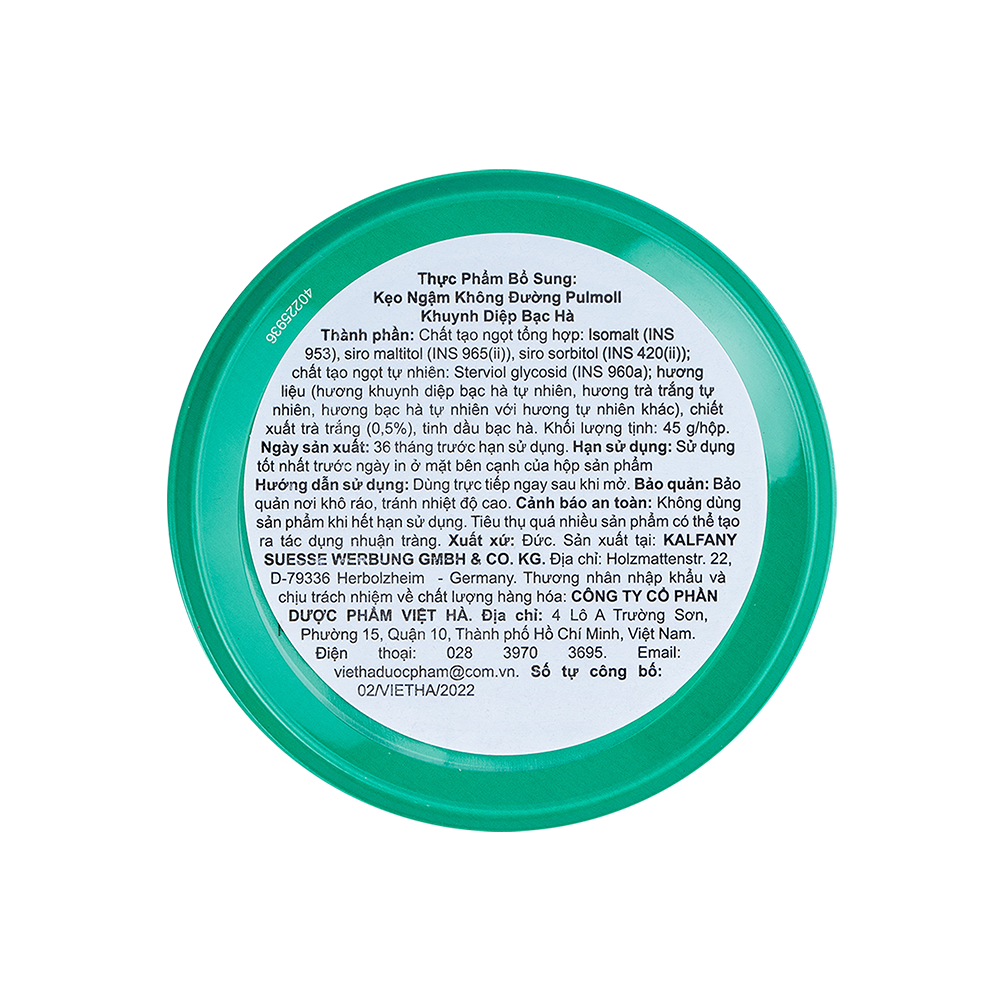 PULMOLL - EUKALYPTUS MENTHOL