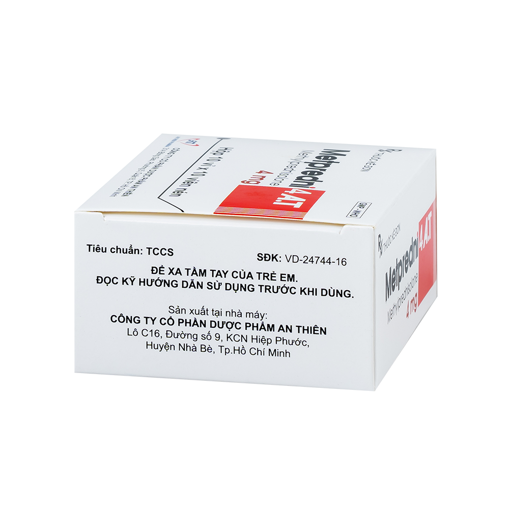 METPREDNI 4 A.T Hộp 10 vỉ x 10 viên An Thiên
