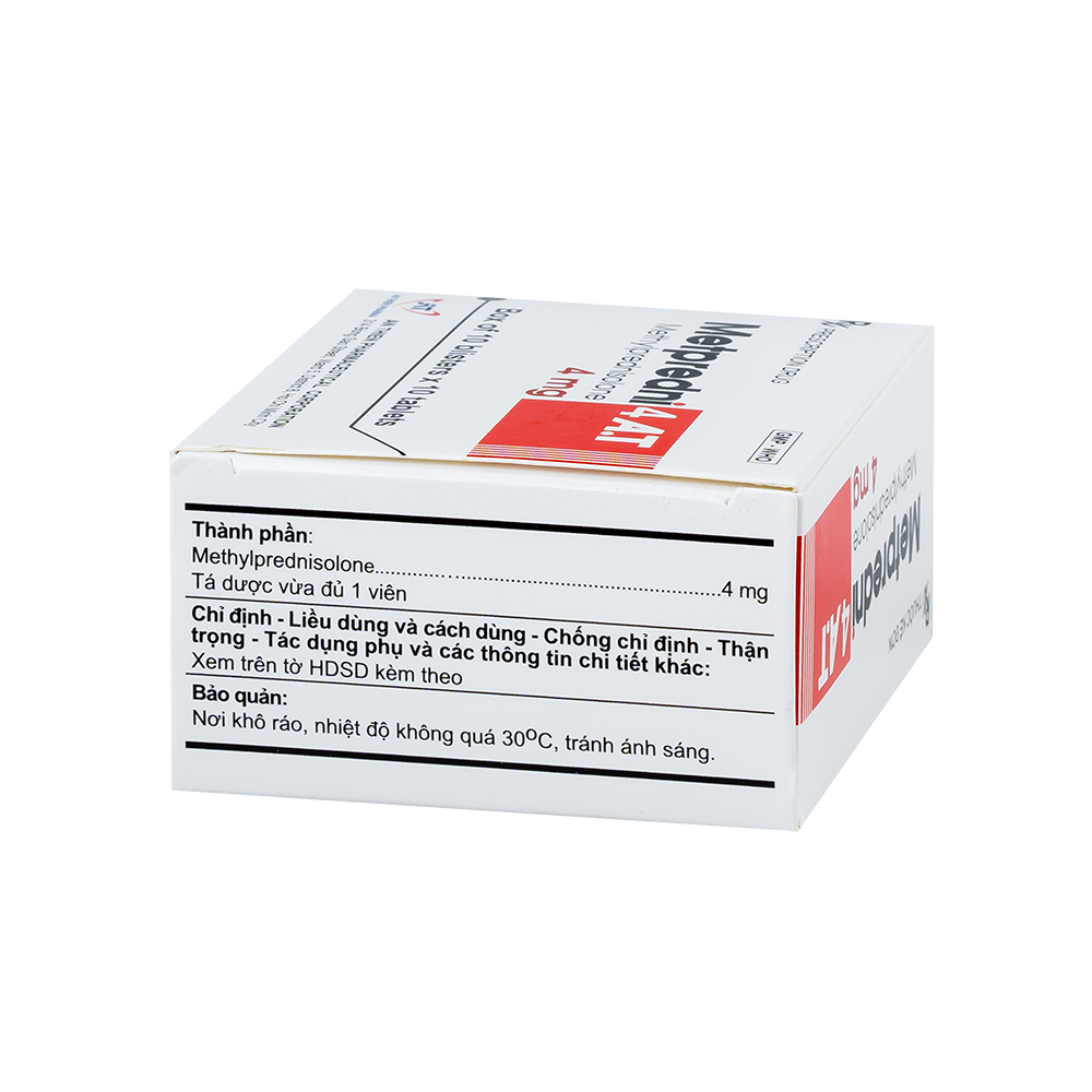 METPREDNI 4 A.T Hộp 10 vỉ x 10 viên An Thiên