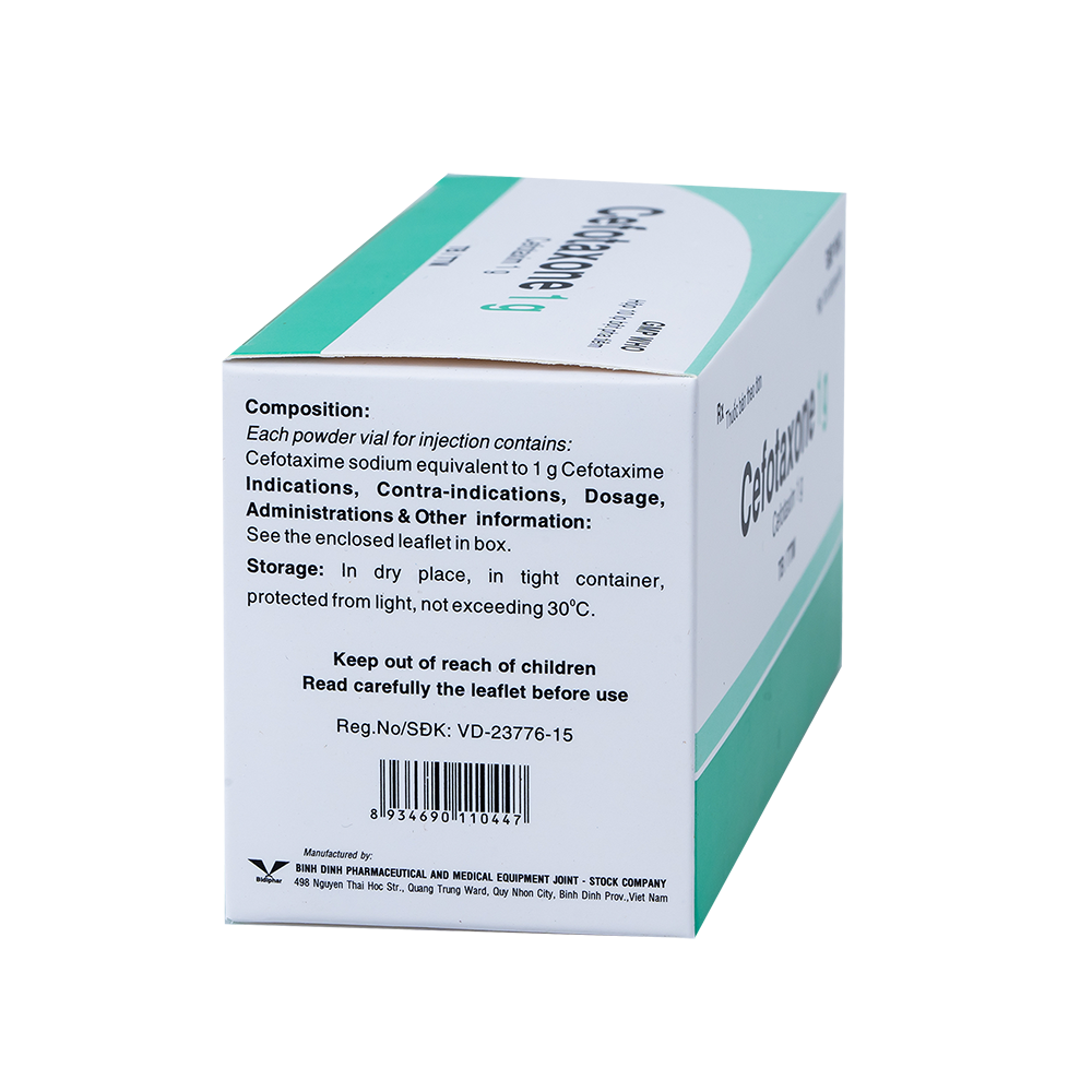 Cefotaxone 1g Hộp 10 Lọ BIDIPHAR